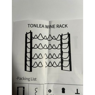 Stojak na wino TONLEA – metalowy regał na butelki